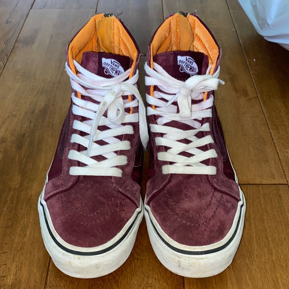 VANS OFF THE WALL High Top Maroon Sneakers